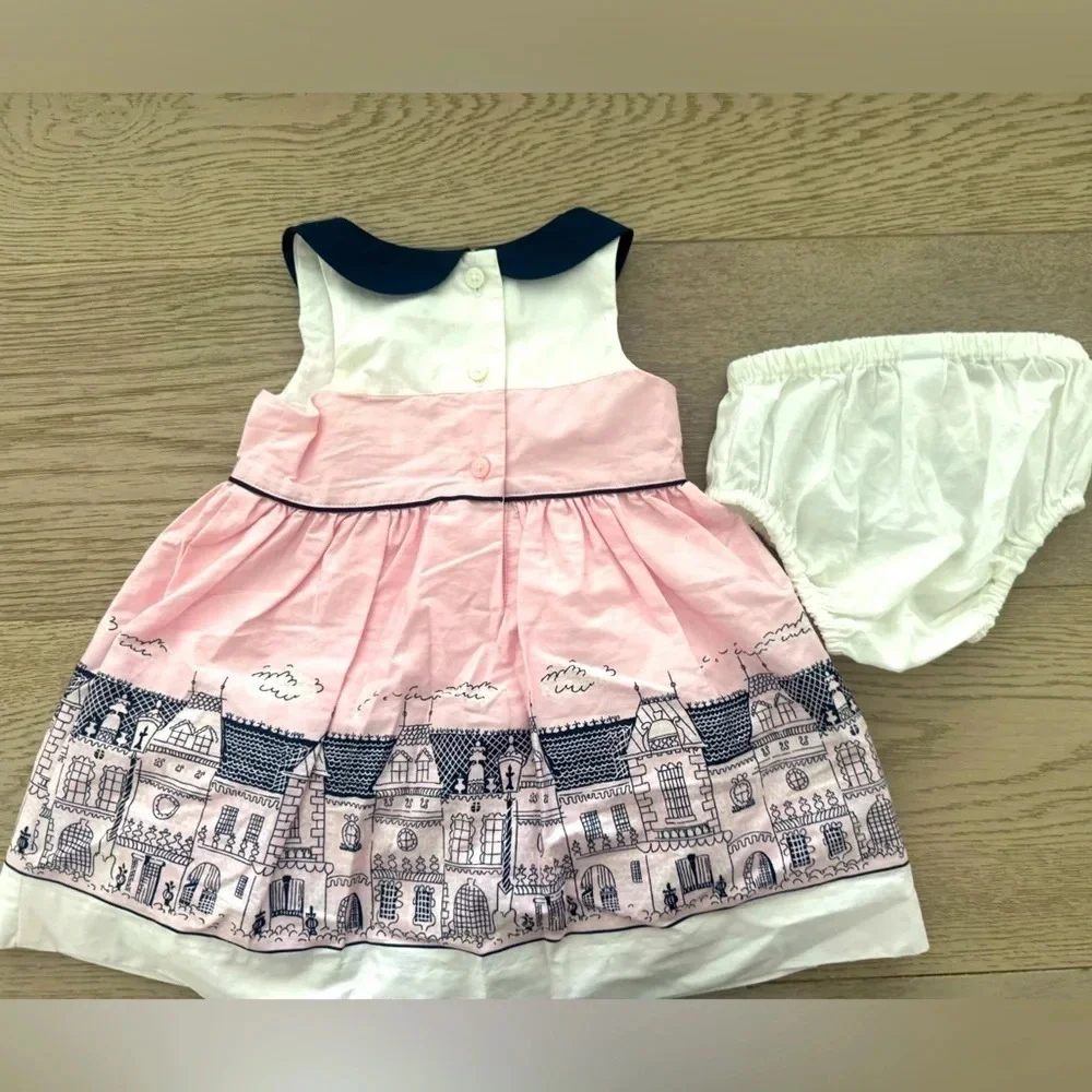 Janie and Jack sleeveless dress with bloomers size 3-6 months
